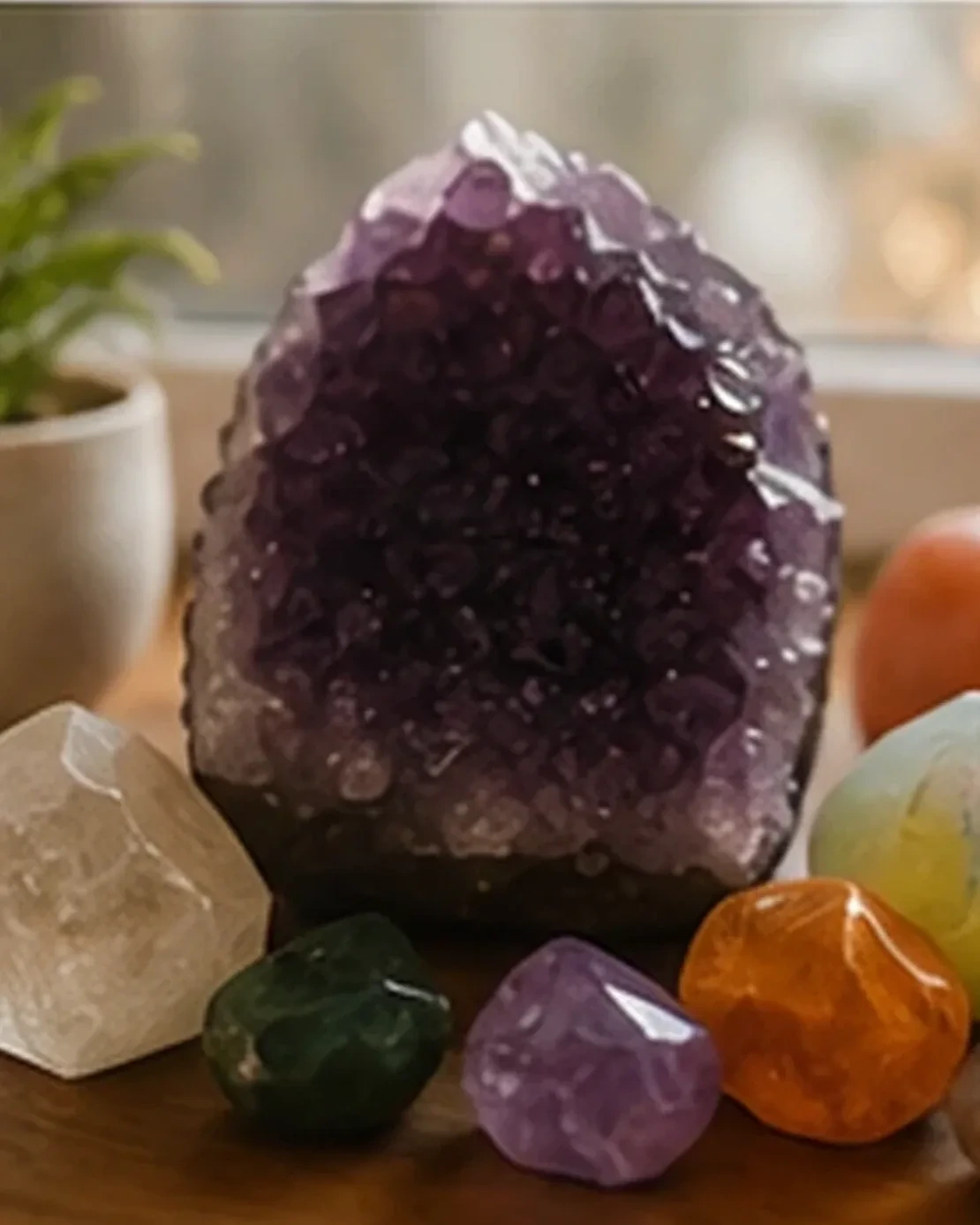 Cristais utilizados como imagem simbólica de harmonização — Peso Energético e Sensação Espiritual Estranha