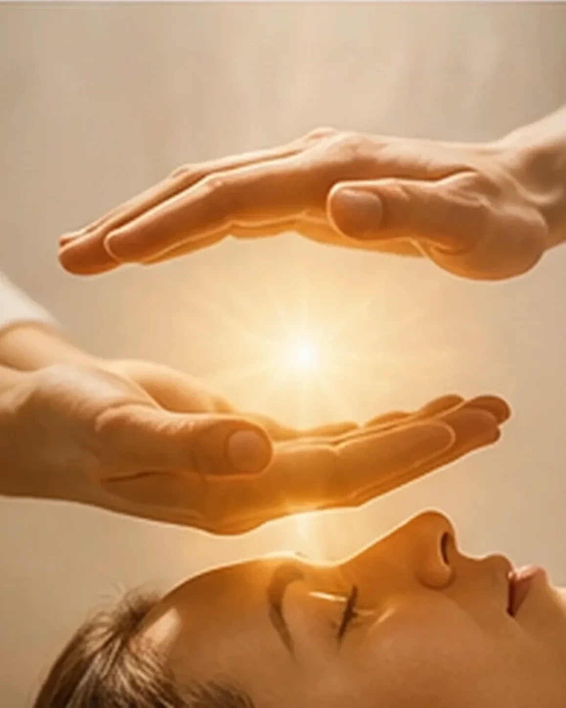 Aplicação energética representada de forma simbólica — Reiki