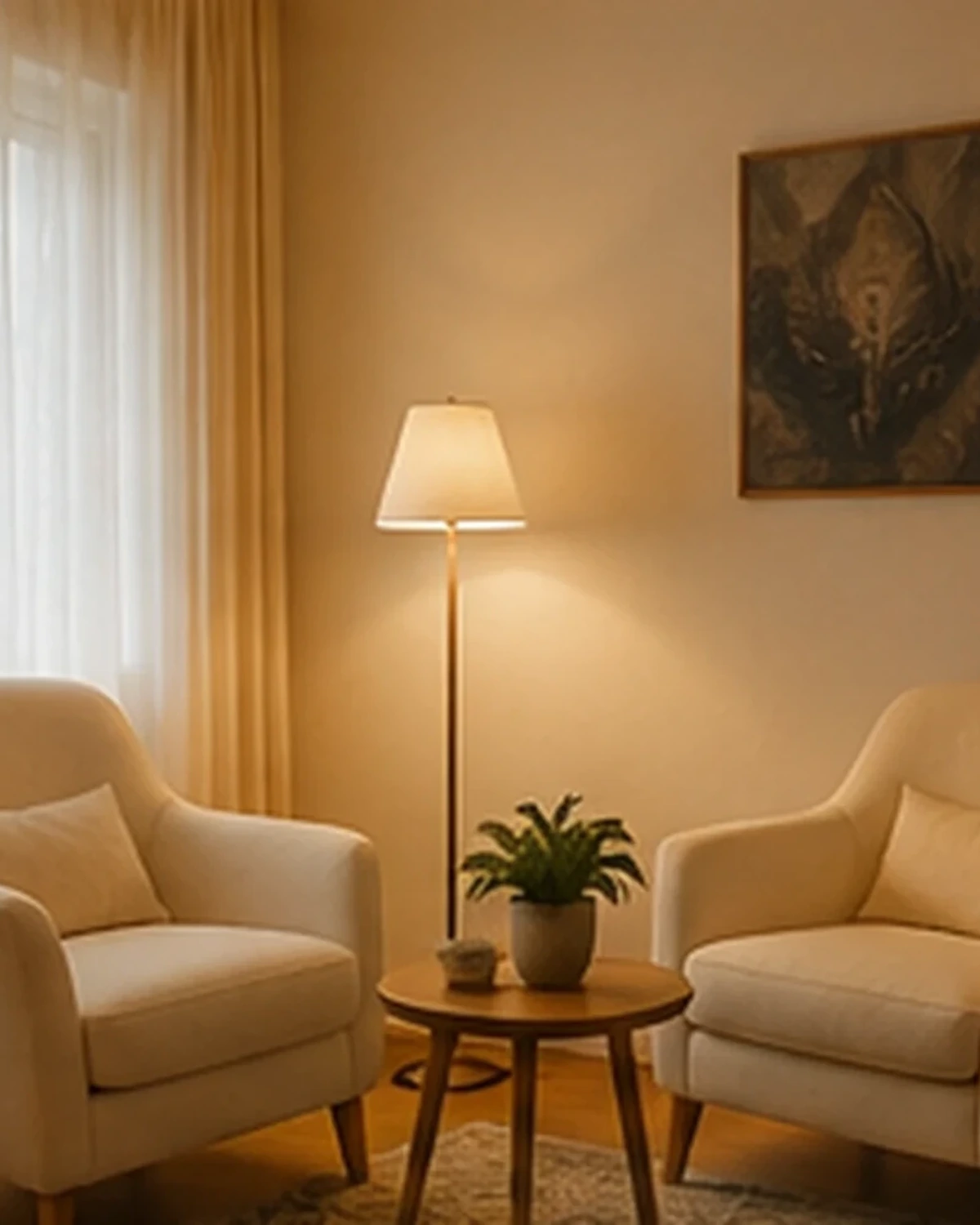 Sala acolhedora e minimalista para atendimento — Terapia Integrativa em São Paulo